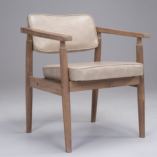 Silla Retro de Madera Maciza con Respaldo y Reposabrazos para Café - Image 16