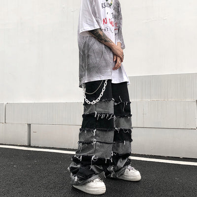 Jeans Hip Hop Estilo Relajado con Flecos Vintage - Image 2