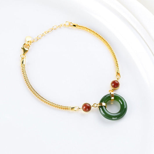 Joya de Plata Esterlina Vintage con Jade Hetian Plateado Estilo Tailandés - Image 4