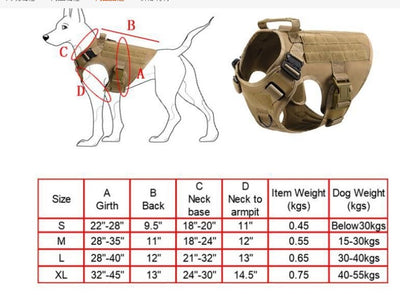 Arnés Táctico K9 para Perros - Chaleco de Entrenamiento Profesional con Correa - Image 14