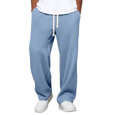 Pantalones Athleisure de Pierna Ancha y Tejido Waffle para Hombre - Image 25