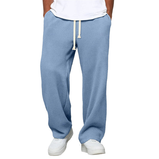 Pantalones Athleisure de Pierna Ancha y Tejido Waffle para Hombre - Image 25
