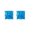 High Carbon Diamond Stud Ice Flower Cut Earrings Azul