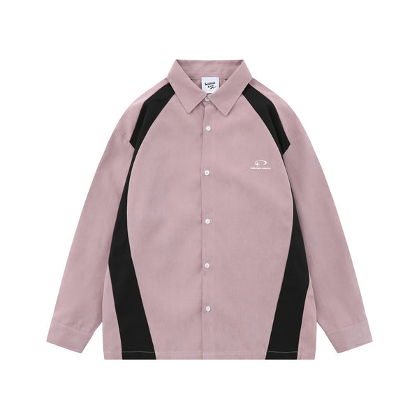 Camisa Manga Larga Contraste de Colores para Hombre