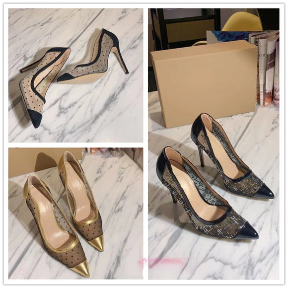 Tacones Stiletto de Malla con Punta Afilada - Diseño Sexy y Elegante
