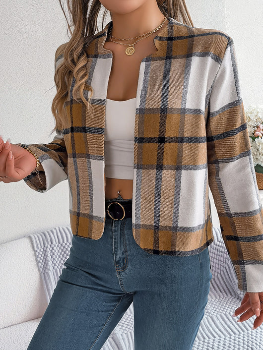 Conjunto de Tweed a Cuadros Manga Larga para Mujer - Image 17
