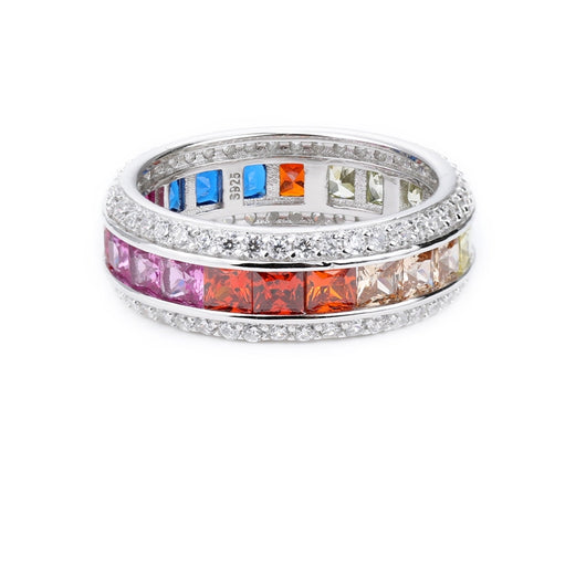 Anillo Hip Hop Plata Esterlina con Degradado de Diamantes para Hombre - Image 3