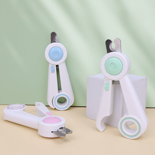 Cortaúñas y Limadora Eléctrica para Mascotas con Luz LED