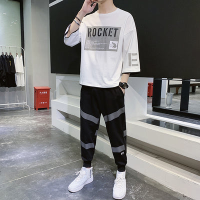Conjunto Deportivo Juvenil de Dos Piezas con Camiseta Holgada de Manga Corta - Image 3