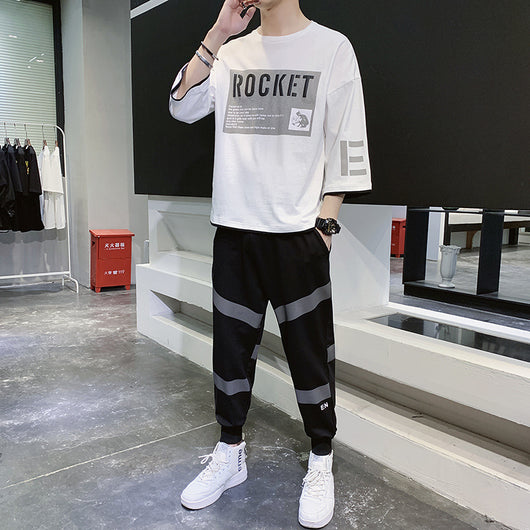 Conjunto Deportivo Juvenil de Dos Piezas con Camiseta Holgada de Manga Corta - Image 3
