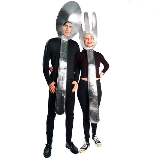 Disfraz de Personaje Cubiertos Divertido para Fiesta de Disfraces y Cosplay