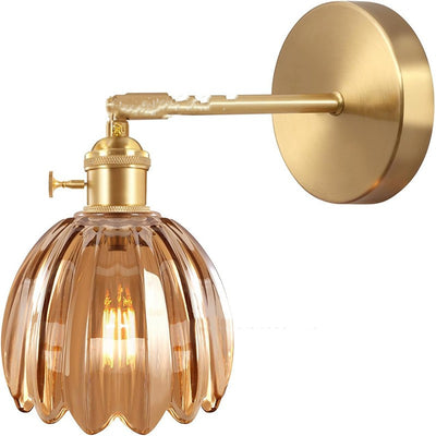 Lámpara Colgante Retro Japonesa Cobre y Vidrio Ámbar - Image 14