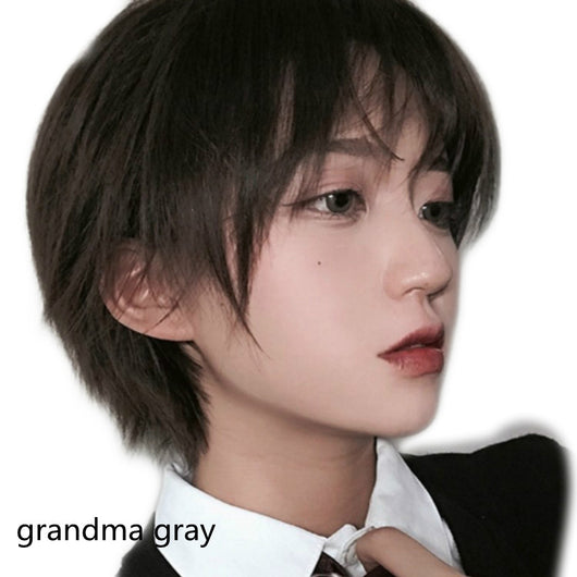 Pelucas con Flequillo para Hombre y Mujer - Cabello Corto y Natural - Image 9