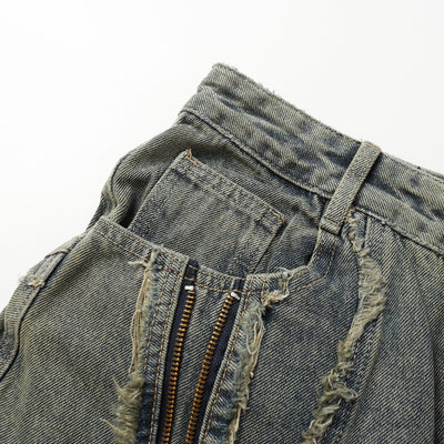 Pantalones Vaqueros Desgastados con Personalidad para Hombre - Image 19
