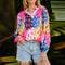 Blusa Estampada en Chifón para Mujer