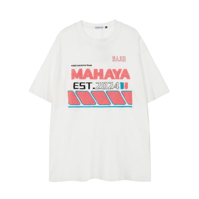 Camiseta Suelta con Letras Bordadas para Hombre - Image 16