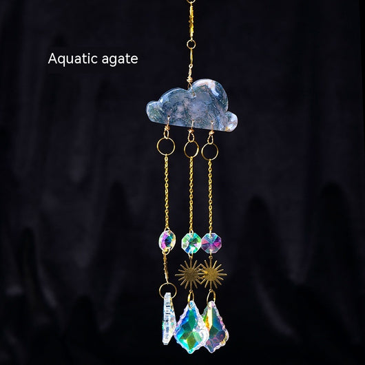 Atrapasol de Cristal Ágata Natural con Luces LED - Decoración para Ventanas y Jardín - Image 5