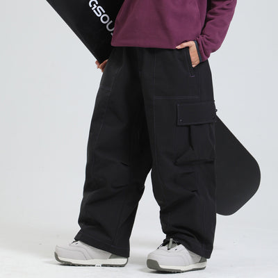 Pantalones de Esquí Impermeables Cortaviento con Pierna Ancha - Image 4