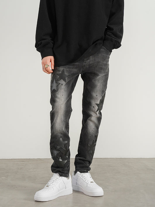 Jeans Slim Fit Estilo Industrial con Detalles de Estrella - Image 13