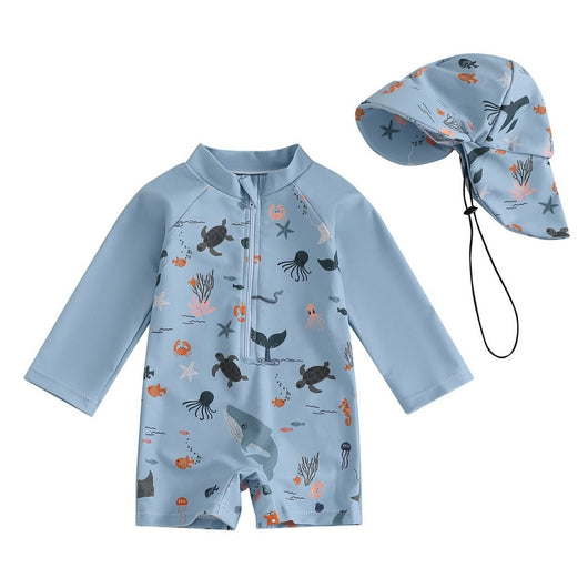 Traje de Baño Infantil con Capucha y Mangas Largas - Image 5