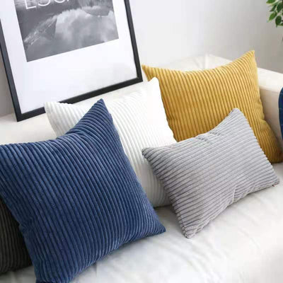 Funda de Almohada Cojín Nórdico de Pana Liso para Sofá, Dormitorio y Oficina - Image 5