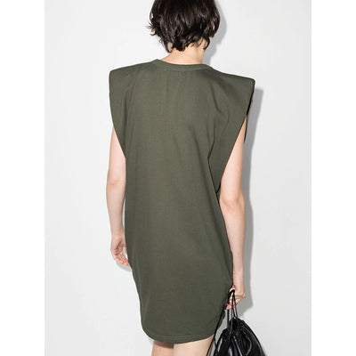 Vestido Camiseta Ejecutiva con Hombreras Acolchadas - Image 2