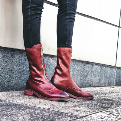 Botas Martin Retro Invertidas con Efecto Desgastado para Mujer - Image 15