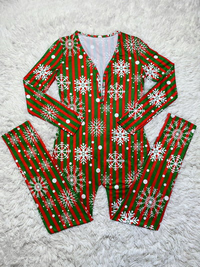 Pijama Navideño Estampado de Manga Larga para Casa - Image 9