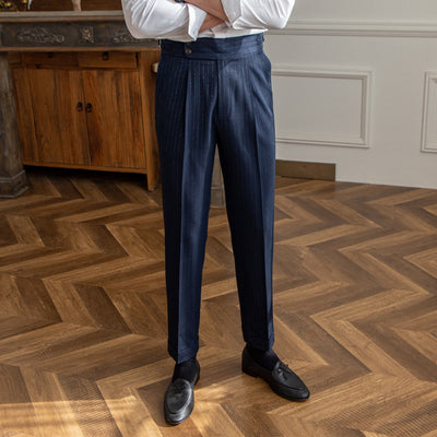 Pantalón Casual de Cintura Alta para Hombre, Recto y sin Planchado - Image 8