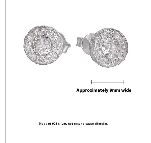 Aretes de Plata Esterlina 925 con Diamante Texturizado para Hombre - Image 11