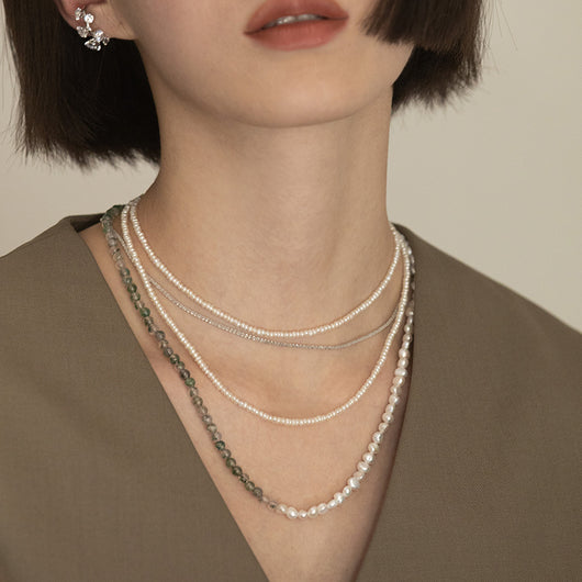 Collar Vintage de Perlas Multicapa Lujo Ligero