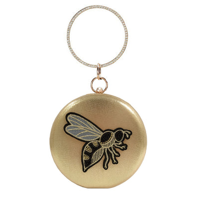 Cartera de Fiesta con Abalorios y Bordado de Abeja - Image 6