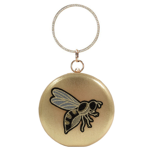 Cartera de Fiesta con Abalorios y Bordado de Abeja - Image 6