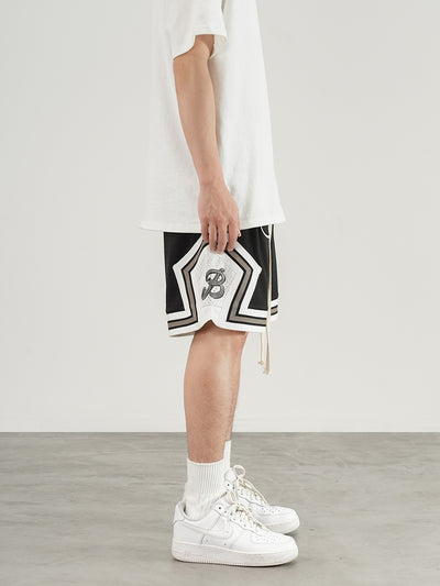 Shorts de Baloncesto con Malla Reforzada y Bordados - Image 2