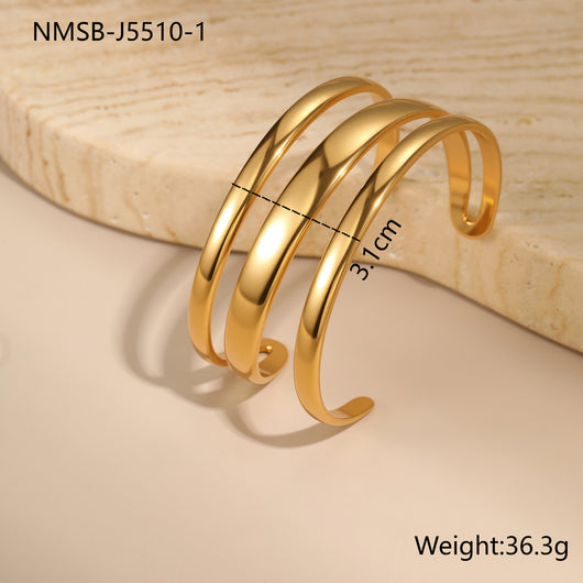 Pulsera de Acero Inoxidable con Apertura Ajustable - Image 6