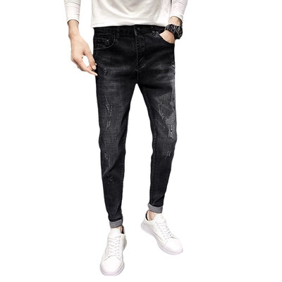 Jeans Negros Slim Fit Elásticos Ajustados para Hombre - Image 4