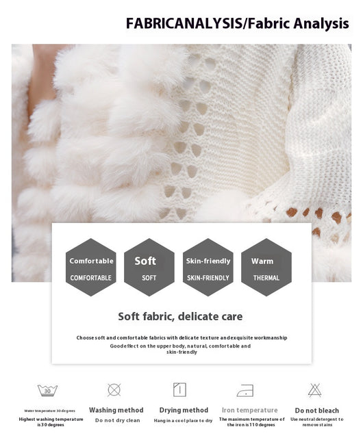 Capa Cardigan de Lana Calada Extendida - Abrigo Tejido Otoño Invierno - Image 11