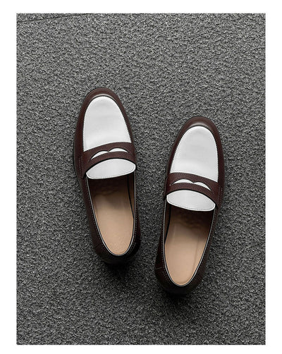 Zapatos Casuales de Cuero para Hombre - Diseño Versátil sin Cordones - Image 8