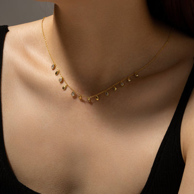 Collar Largo de Plata Esterlina 925 con Colgante de Circón en Forma de Pera - Image 13