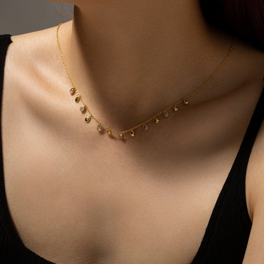 Collar Largo de Plata Esterlina 925 con Colgante de Circón en Forma de Pera - Image 13