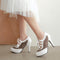 Zapatos de Tacón Alto Mujer Cuero Nobuk Impermeables con Cordones