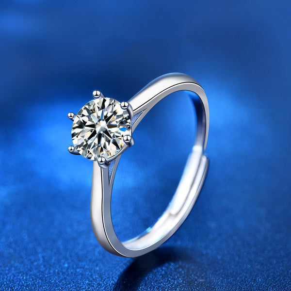Anillo de Moissanita Fashion en Plata Esterlina S925