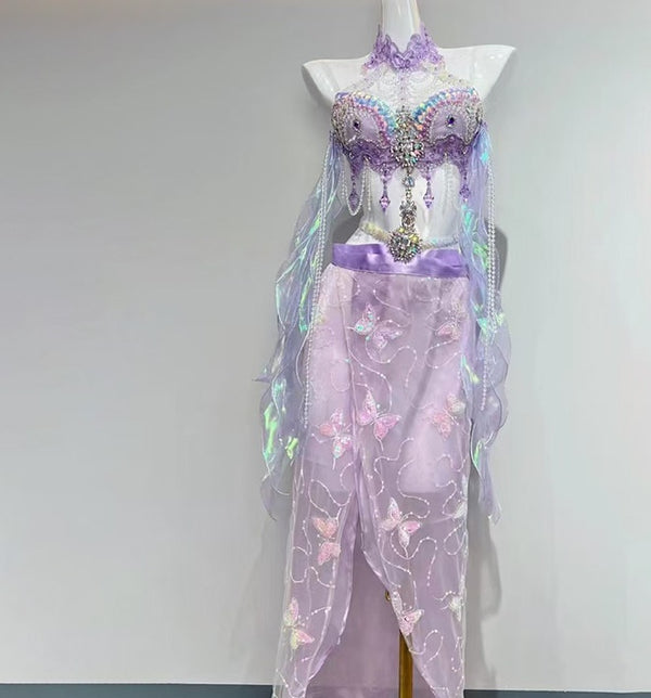 Vestido Mágico de Organza Iridiscente - Estilo Vacacional Zixia - Image 4