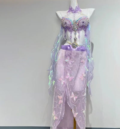Vestido Mágico de Organza Iridiscente - Estilo Vacacional Zixia - Image 4