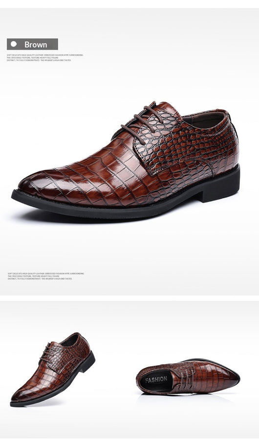 Zapatos de Cuero Inglés Grano Pez para Hombre - Estilo Business Casual - Image 12
