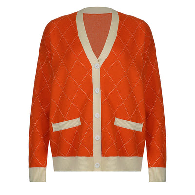 Cardigan de Lana con Bolsillos Contrastados y Cuello en V - Image 14