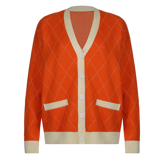 Cardigan de Lana con Bolsillos Contrastados y Cuello en V - Image 14