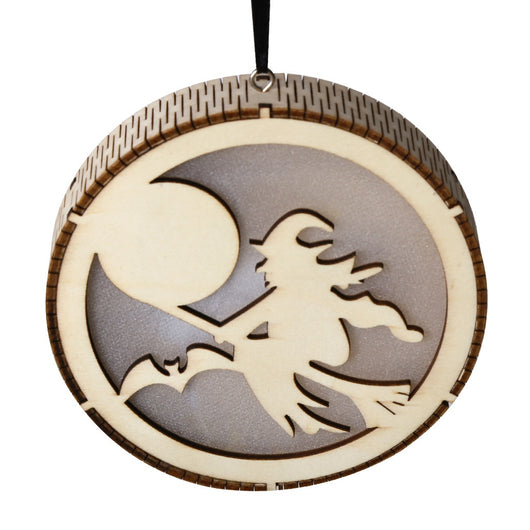 Colgante LED de Madera para Halloween - Decoración Calada a Láser - Image 13