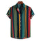 Camisa Casual de Rayas para Hombre - Manga Corta