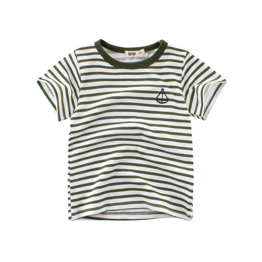 Playera Infantil de Algodón con Rayas para Niños - Image 6